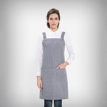 비더셰프 Performance H형 줄무늬 앞치마 (A-534-1), 네이비 화이트