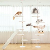 가또페로 화이트폴 국산 고양이캣폴 캣타워, D타입_폴대만 주문(옵션 별도 추가 구매), 아이보리