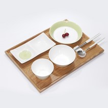 한국도자기 라임 1인 혼밥 그릇 세트 데일리 식기, 라임 B set