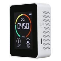 공기질측정기 CO2 센서 공기 감지기 이산화탄소 감지기 농업 생산 온실 CO2 미터, 협력사, 하얀, 1개