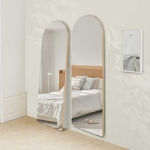 라임 아치형 원목 노프레임 벽걸이 전신거울 400, 400x1600 아치형 벽걸이 전신거울