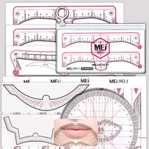 뷰티하이 MEI 디자인 눈썹스티커자(종택-입술/헤어라인/반영구재료/눈썹), 1개, 16_SMP 디자인스티커(30매입)