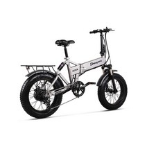 산밀로 20인치 전기 자전거 접이식 와이드 타이어 48V 내장 리튬 배터리 전원 보조 자전거 MX21, 화이트48V 500W 12.8Ah 5070km