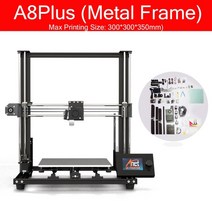 가정용 3d 레이저 프린터 대형 프린팅 재료 anet a8a8 plus diy 키트 고정밀 금속 데스크탑 diy impresora support tpu pla 필라멘트, 협력사, a8 플러스 DIY