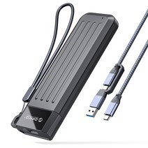 오리코 M.2 NVMe SSD 외장하드케이스 2in1케이블 냉각핀 방열 USB3.2 Gen2 10Gbps MM2C3-G2, 그레이
