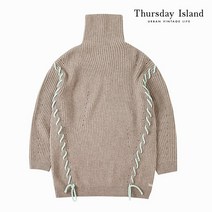 [백화점매장정품출고] 써스데이아일랜드 여성 니트 가디건 [Thursday Island] 하찌 터틀넥 롱 풀오버(T208MSW234W)