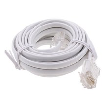 3 미터 RJ11 6P4C - 8P4C 전화선을 인터넷에 연결하기 위한 흰색 전화 커넥터 플러그 케이블 RJ11 ADSL - 이더넷 케이블, 설명, 화이트, 설명