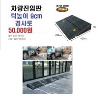 PE 차량진입판(700*420*90) 차량진입판 방지턱 주차장 보도턱 도로턱 주차장턱