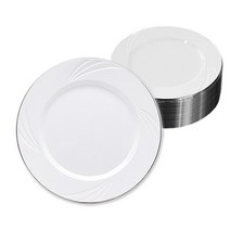 쓱싹 플라스틱 은라인 디아망 접시 23cm 150P