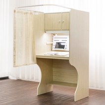 풀옵션 장학생 5호 1인 가정용 독서실책상 화이트오크