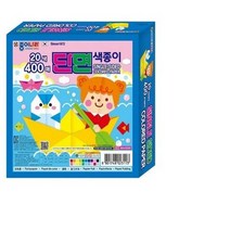 종이나라 단면 색종이, 20color, 800매