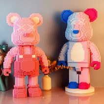 베어브릭 나노블럭 캐릭터 토 DIY 장식품 키덜트, F