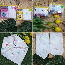 어린이집생일답례품 유치원답례품 국산 면100% 손수건 KC인증 색연필 슬라이드퍼즐 + 간식 구디백 세트 스카프빕 생일선물 단체 생일 감사 답례품 겨울 봄 새학기 시작, 옵션02.면100%손수건+퍼즐+간식1P, 01.감사스티커A