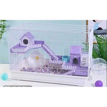 햄스터 케이지 빌라 챗바퀴 사육장 리빙박스 은신처, 블랙 케이지 +  쳇바퀴 물통