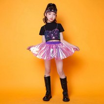 어린이 방송 댄스복 무대 스포츠 치어리더 재즈 주니어 학예회 연습생 공연 힙합 새로운 61 의상 댄스 소녀 장식 조각 모델 패션쇼 쇼 배꼽 조수