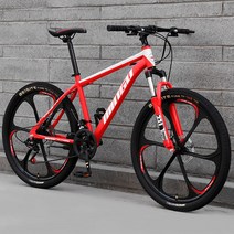 ( MTB 산악자전거 ) 24/26인치 27단 입문용 크로스컨트리 자전거, 26인치, 6포크 에디션 - 레드