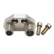 Ursmart Sanden 7176를 위한 자동차 AC 압축기 연결관 AD7176 알루미늄 합금 부속품, 3.15x1.97x1.97인치, 은, 6061-T6 빌렛 알루미늄 합금
