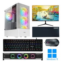 포유컴퓨터 모니터 풀세트 게이밍 조립 컴퓨터 PC 본체 최신 고사양 윈도우 롤 배그, 07번_에디션, 01. 24인치
