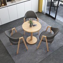 북유럽 작은 원형 테이블 카페 원목 원형테이블 라운드 4인 티테이블 사이드테이블 협탁, E 원탁테이블(사진참조)
