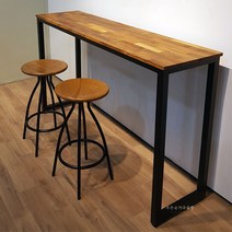 푸른숲가구 티크 원목 홈바테이블 좁은테이블 홈카페 아일랜드식탁, 1600x430x1030