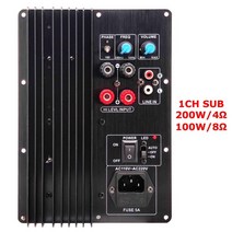진공관앰프 진공관스피커 110-220v 200w 100w 헤비 서브우퍼 디지털 전력 증폭기 보드 활성 전력 증폭기 보드 hifi 순수 저음 1ch 4ohm 8ohm, 영국 플러그