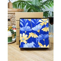 카페 칼라 식당 냅킨 레스토랑 호텔 꽃무늬 식탁 대형냅킨 50매