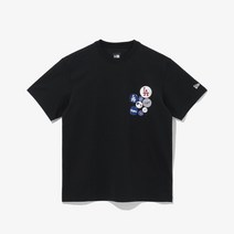 뉴에라 공용 MLB 핀 버튼 LA 다저스 티셔츠 블랙 13338662 DW