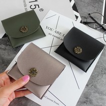 PKFARM 심플한 똑딱이 포인트 카드수납 동전지갑 미니지갑