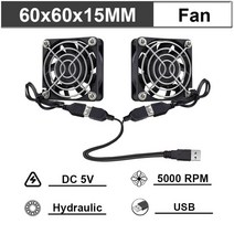 낚시쿨러 Gdstime TV 박스 냉각 브러시리스 AV 수신기 2 인 1 USB 컨트롤러 케이블 40mm DC 60mm 120mm 140mm, 9.6015-5000RPM Fan - 없음 RGB-Bl
