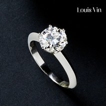 [GRA인증서/엑설런트컷팅/D-Color] 1 2 3 캐럿 모이사나이트 다이아 솔리테어 베이직 반지
