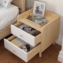 월넛 나무 렌트룸 소녀 소형차 자물쇠 달린 침대 협탁, C06-중간사이즈 양손 고무나무, T01-조립