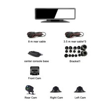 룸미러블랙박스 후방 카메라 자동차 4 4G 안드로이드 9.0 대시캠 DVR 채널 비디오 레코더 대쉬보드 등록, 01 T66 4CH Cameras_03 32G