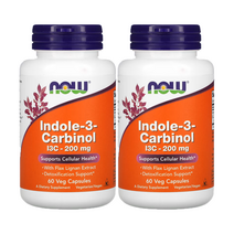 나우푸드 인돌 3 카비놀 I3C 200mg 60 베지캡슐 2팩