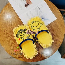 [엔피니원] 청소 걸레 짱구 고슴도치 실내화 슬리퍼