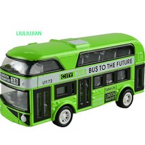 자동차 미니어쳐 다이캐스트 모형 캠퍼스 더블 데크 축제 관광 버스 아기 버스 풀백Hiuha 증정, 17.적포도주