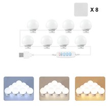 거울 조명 연애인 메이크업 거울조명 여배우 LED 밝기조절, 중국, 8 전구