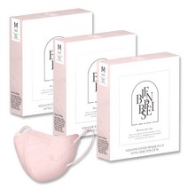 비앙브리제프리미엄에어슬림마스크(KF94) 중형, 3개, 베이비 핑크, 10개입