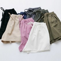 [KT알파쇼핑]8컬러 데일리 린넨 밴딩 여성 반바지