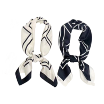 메이비비 여성 봄가을 블랙 화이트 스카프 1+1