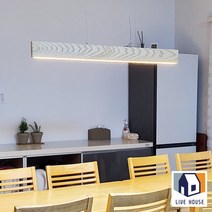LED 우드 원목 조명 인테리어 6인 식탁등 펜던트 식탁 주방, 레드/3000k(노란빛)/화이트(380x55xh27)