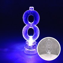 제이벌룬 LED 숫자초, 1개, 8