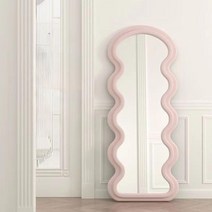 물결디자인 파도 전신거울 웨이브 카페 60x160cm, 핑크 60x160cm