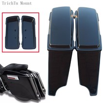 알루미늄탑박스 높은 품질 ABS 플라스틱 오토바이 블랙 5 확장 된 하드 Saddlebags 트렁크 할리 투어링 킹 스트리트 글라이드에 대 한