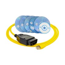 자동차 커넥터 A+ 품질 ENET 데이터 케이블 BMW Enet 이더넷 ICOM 코딩 F-시리즈 OBD2 진단 도구 OBDII 어, 02 With CD, 02 With CD