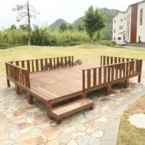 방부목 야외 조립식 평상 옥상 정원 마당 베란다 테라스 농막 펜션 DIY 만들기, 90x67 울타리