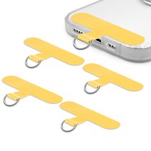 네츄럴파크 스마트폰 TPU 컬러 태그홀더 5P 손목 스트랩 걸이 줄 행온택, 16. TPU컬러 태그홀더 D형고리-옐로우 5P, 5개