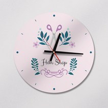 ib114-헤어샵일러스트_인테리어벽시계