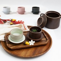 다기 찻잔 잔받침 7color 다기잔 전통과 모던의 조화 국내생산, 블랙