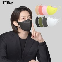 이비에 8컬러 KF94 마스크 10매 김희철 귀편한 새부리형 대형 중형 소형 초소형 세부리형, 카키(KF94)