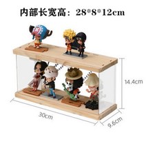 다층 계단식 인테리어 피규어 장식장 레고 아크릴 진열장 우드 취미방 꾸미기, 미디엄사이즈1층30x10x14cm[여닫이문]